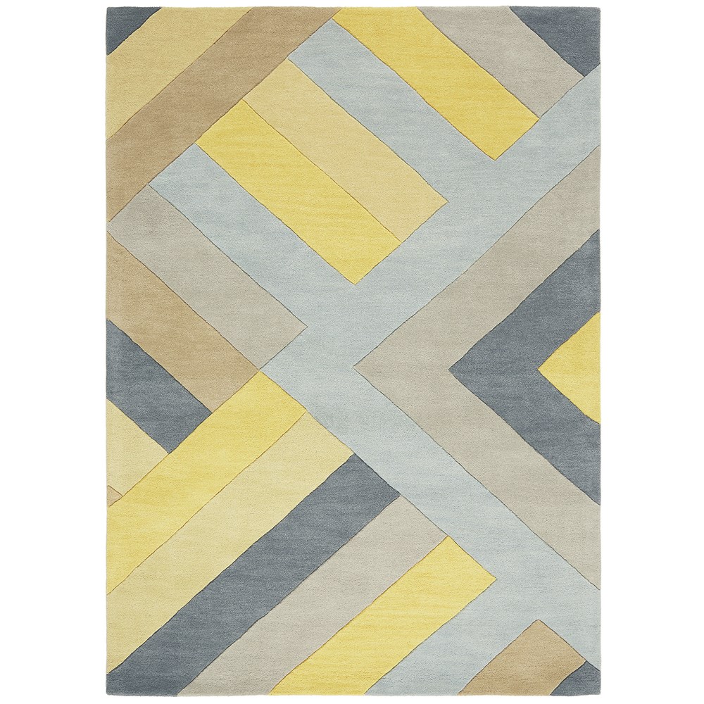 Reef Big Zig Rugs RF02 in Ochre and Grey